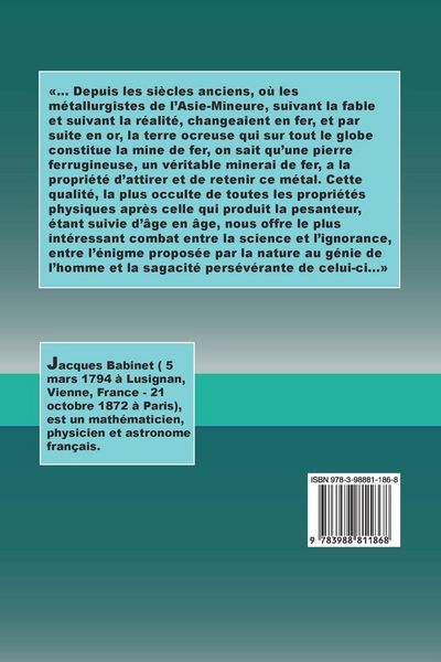 Produktbild: De l'Aimant et du Magn&eacute;tisme terrestre
