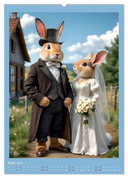 Produktbild: Nicht nur ein Vogel wollte Hochzeit halten (hochwertiger Premium Wandkalender 2027 DIN A2 hoch), Kunstdruck in Hochglanz
