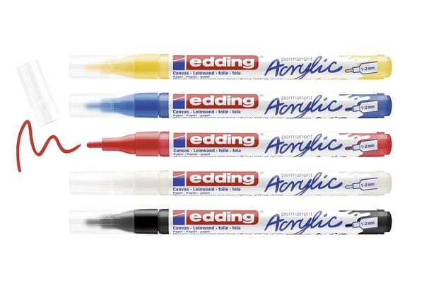 Produktbild: edding 5300 Acrylmarker fein 5er-Set basic