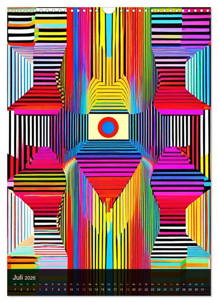 Produktbild: OP Art Nichts f&uuml;r schwache Augen (Wandkalender 2026 DIN A3 hoch), CALVENDO Monatskalender