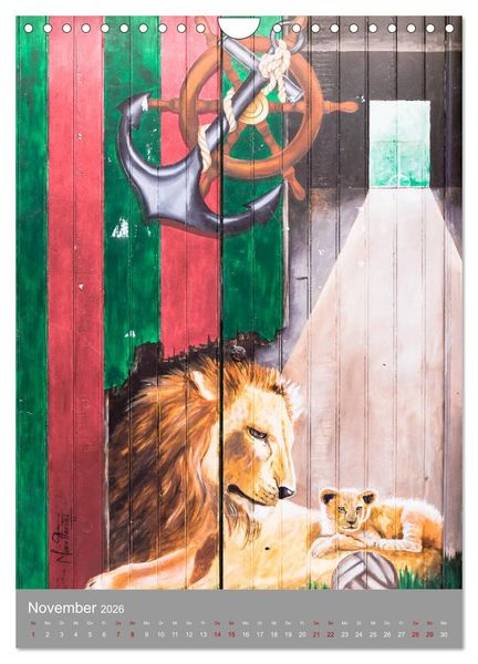 Produktbild: Street Art - Funchals T&uuml;ren der Phantasie (Wandkalender 2026 DIN A4 hoch), CALVENDO Monatskalender