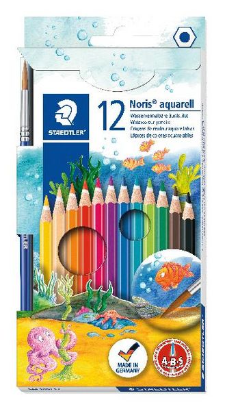 Produktbild: STAEDTLER Buntstifte Noris aquarell 12er Set + Pinsel
