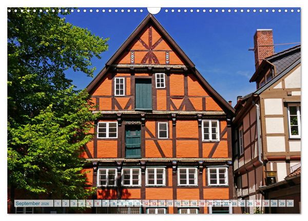 Produktbild: Hansestadt Uelzen. Fachwerk, Kunst und ein ber&uuml;hmter Bahnhof (Wandkalender 2026 DIN A3 quer), CALVENDO Monatskalender