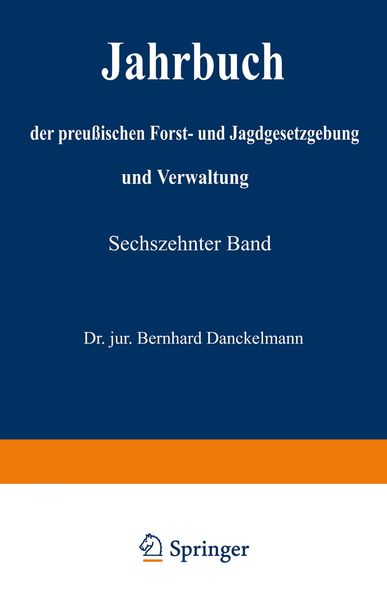 Produktbild: Jahrbuch der preu&szlig;ischen Forst- und Jagdgesetzgebung und Verwaltung