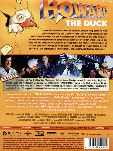 Howard the Duck - Ein tierischer Held - Mediabook  (4K Ultra HD) (+ Blu-ray)