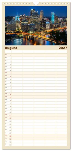 Produktbild: Familienplaner 2027 - Faszination USA - Eine Reise durch Stadt und Natur mit 5 Spalten (Wandkalender, 21 x 45 cm) CALVENDO