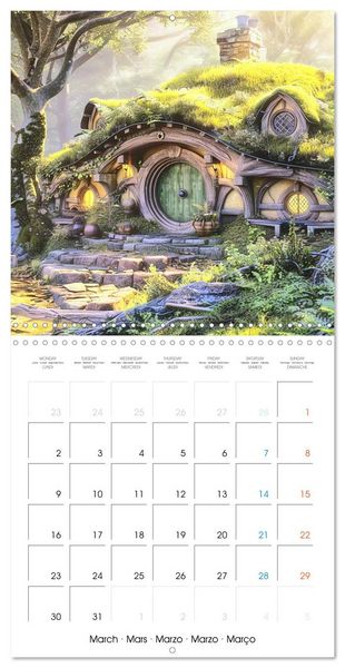 Produktbild: Cabanes f&eacute;eriques (Calendrier mural carr&eacute; 2026 30x30 cm) Calendrier double avec une page pour vos prises de notes
