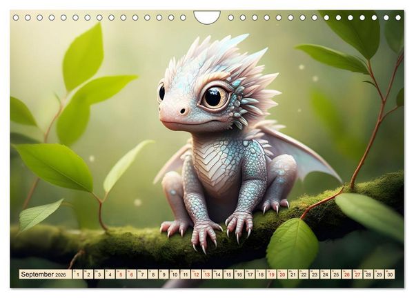 Produktbild: S&uuml;&szlig;e Babydrachen (Wandkalender 2026 DIN A4 quer), CALVENDO Monatskalender