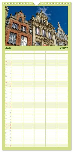 Produktbild: Familienplaner 2027 - Reise entlang der polnischen Oststee mit 5 Spalten (Wandkalender, 21 x 45 cm) CALVENDO