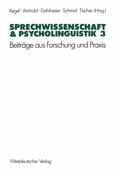 Produktbild: Sprechwissenschaft & Psycholinguistik 3