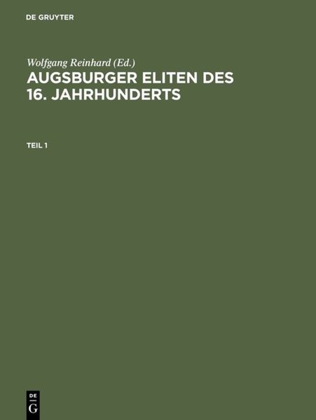 Produktbild: Augsburger Eliten des 16. Jahrhunderts