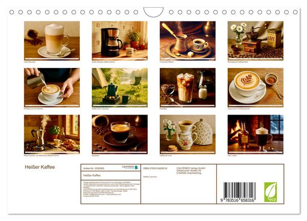 Produktbild: Hei&szlig;er Kaffee (Wandkalender 2026 DIN A4 quer), CALVENDO Monatskalender