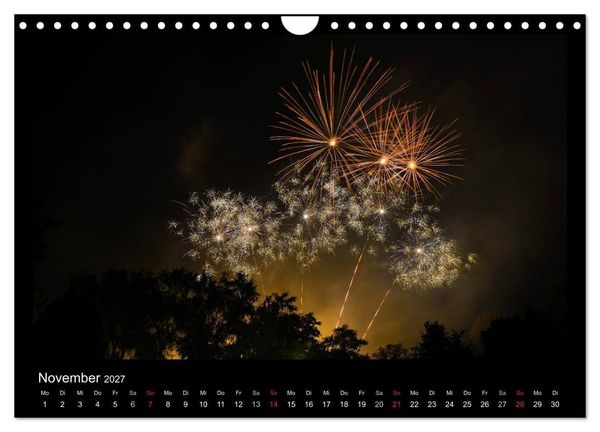 Produktbild: Feuerwerks - Impressionen (Wandkalender 2027 DIN A4 quer), CALVENDO Monatskalender