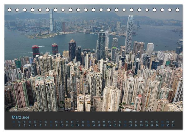 Produktbild: Hong Kong - Skylines (Tischkalender 2026 DIN A5 quer), CALVENDO Monatskalender