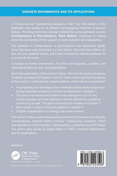 Produktbild: Combinatorics of Permutations