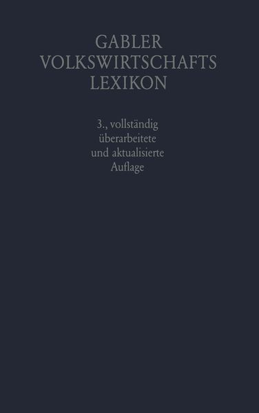 Produktbild: Gabler Volkswirtschafts Lexikon
