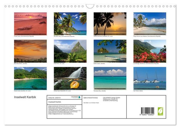 Produktbild: Inselwelt Karibik (Wandkalender 2026 DIN A3 quer), CALVENDO Monatskalender