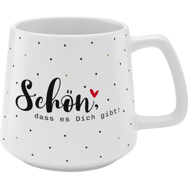 Produktbild: GRUSS & CO Tasse Konisch, Motiv "Sch&ouml;n, dass es dich gibt!"