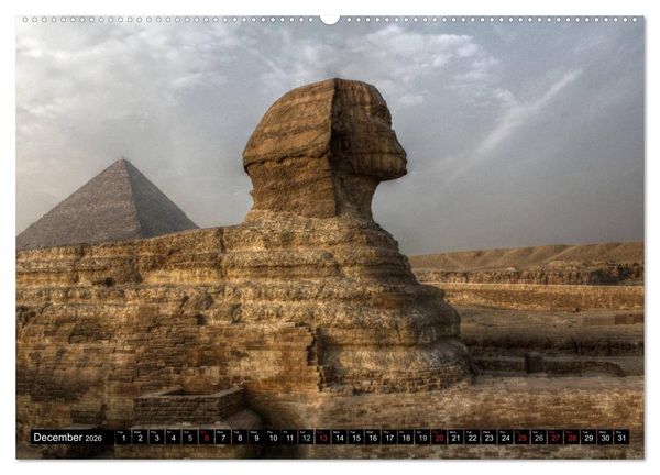 Produktbild: Egypt - from Abu Simbel to the Sphinx (High Quality Premium Wall Calendar 2026 DIN A2 landscape),CALVENDO 12 Month Wall Calendar