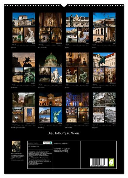 Produktbild: Die Hofburg zu Wien (hochwertiger Premium Wandkalender 2026 DIN A2 hoch), Kunstdruck in Hochglanz