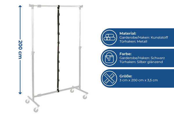 Produktbild: Taschengarderobe, f&uuml;r 8 Taschen