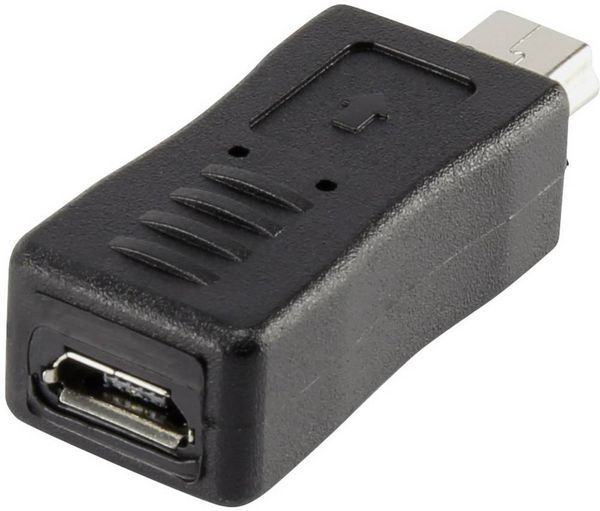 Produktbild: Renkforce USB 2.0 Adapter [1x USB 2.0 Stecker Mini-B - 1x USB 2.0 Buchse Micro-B] rf-usba-08 vergoldete Steckkontakte