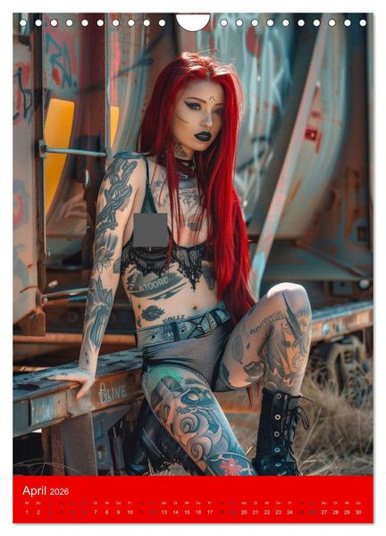 Produktbild: RED HAIR - Cyberladys (Wandkalender 2026 DIN A4 hoch), CALVENDO Monatskalender