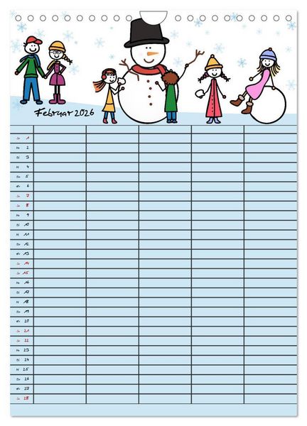 Produktbild: Fr&ouml;hlicher Familienplaner (Wandkalender 2026 DIN A4 hoch), CALVENDO Monatskalender