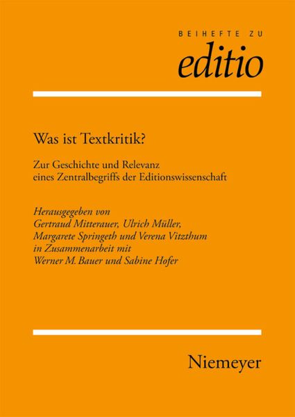 Produktbild: Was ist Textkritik?
