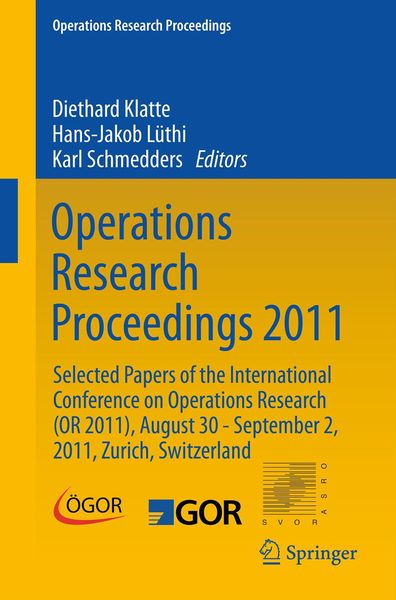 Produktbild: Operations Research Proceedings 2011