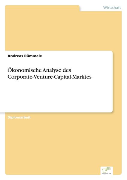 Produktbild: &Ouml;konomische Analyse des Corporate-Venture-Capital-Marktes