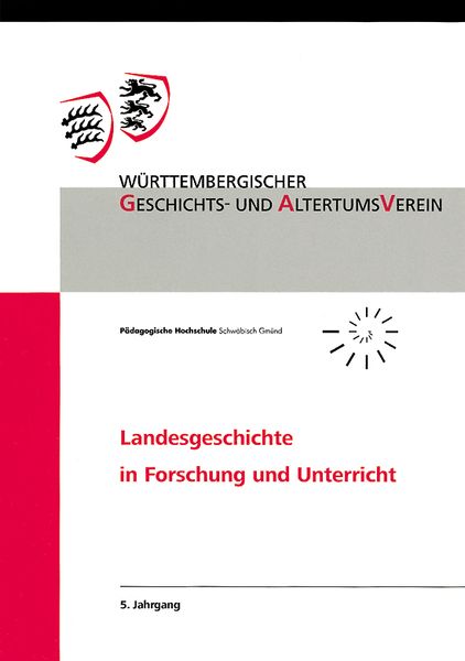 Produktbild: Landesgeschichte in Forschung und Unterricht 5. Jahrgang