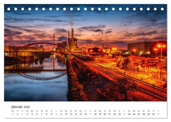 Produktbild: D&auml;mmerung in der Metropolregion Rhein-Neckar (Tischkalender 2026 DIN A5 quer), CALVENDO Monatskalender