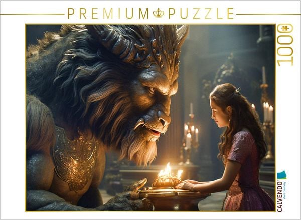 Produktbild: CALVENDO Puzzle Die Sch&ouml;ne und das Biest | 1000 Teile Lege-Gr&ouml;&szlig;e 64x48cm Foto-Puzzle f&uuml;r gl&uuml;ckliche Stunden