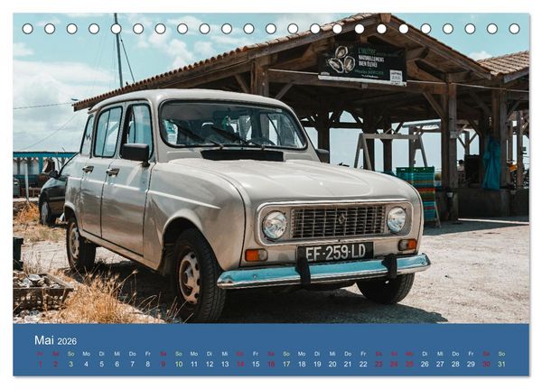 Produktbild: Kultauto aus Frankreich - Renault 4 (Tischkalender 2026 DIN A5 quer), CALVENDO Monatskalender