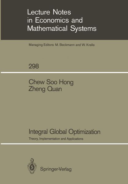 Produktbild: Integral Global Optimization