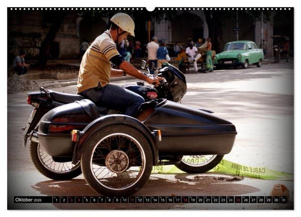 Produktbild: Motorrad-Gespanne in Kuba (Wandkalender 2026 DIN A2 quer), CALVENDO Monatskalender
