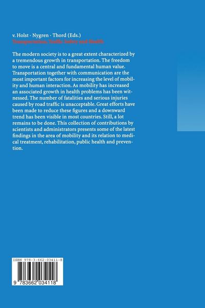 Produktbild: Transportation, Traffic Safety and Health