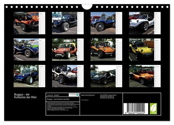 Produktbild: Buggys - die Kultautos der 80er (Wandkalender 2025 DIN A4 quer), CALVENDO Monatskalender