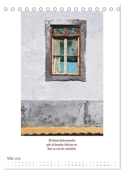 Produktbild: Alte T&uuml;ren und Fenster mit Sinnspr&uuml;chen (Tischkalender 2026 DIN A5 hoch), CALVENDO Monatskalender