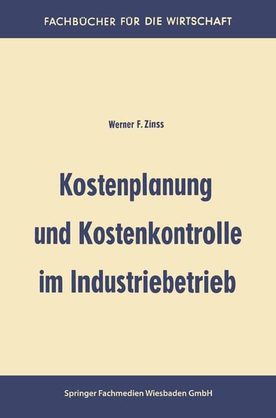 Produktbild: Kostenplanung und Kostenkontrolle im Industriebetrieb