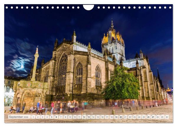 Produktbild: Edinburgh - Impressionen aus der schottischen Hauptstadt (Wandkalender 2026 DIN A4 quer), CALVENDO Monatskalender