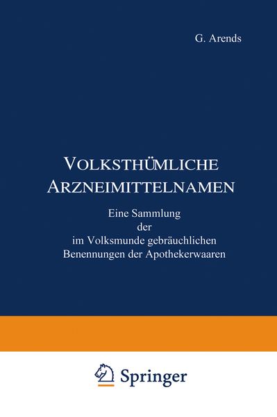 Produktbild: Volksth&uuml;mliche Arzneimittelnamen