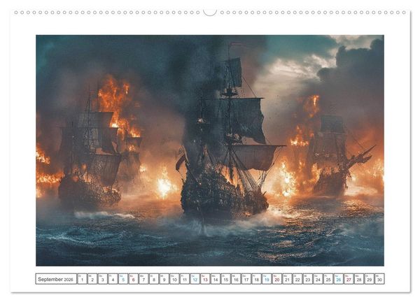 Produktbild: Fluch der Schwarzen Flagge (hochwertiger Premium Wandkalender 2026 DIN A2 quer), Kunstdruck in Hochglanz