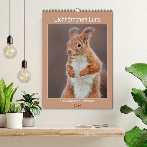 Produktbild: Eichh&ouml;rnchen Luna (Wandkalender 2026 DIN A2 hoch), CALVENDO Monatskalender