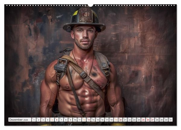 Produktbild: Feuerwehrm&auml;nner (hochwertiger Premium Wandkalender 2026 DIN A2 quer), Kunstdruck in Hochglanz