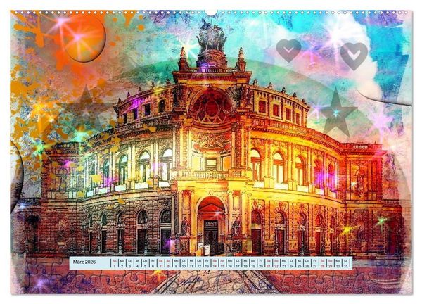 Produktbild: Gr&uuml;&szlig;e aus Dresden (hochwertiger Premium Wandkalender 2026 DIN A2 quer), Kunstdruck in Hochglanz