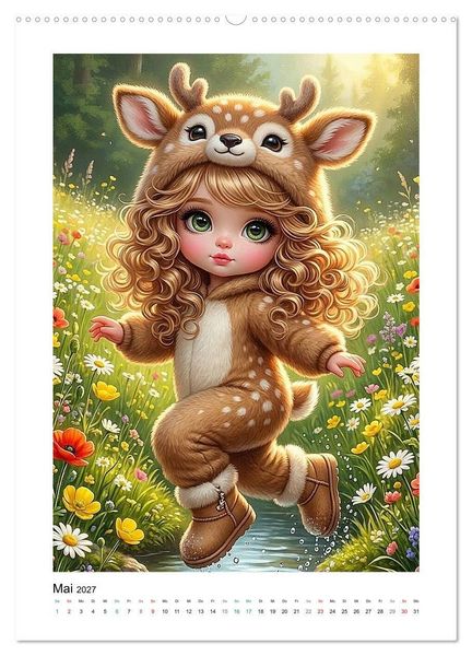 Produktbild: Fabulous Dolls - Tierisch Kuschellig (hochwertiger Premium Wandkalender 2027 DIN A2 hoch), Kunstdruck in Hochglanz