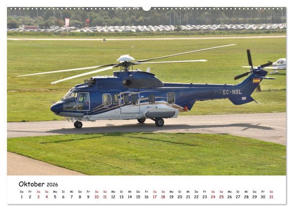 Produktbild: Die beeindruckende Welt der Hubschrauber (hochwertiger Premium Wandkalender 2026 DIN A2 quer), Kunstdruck in Hochglanz