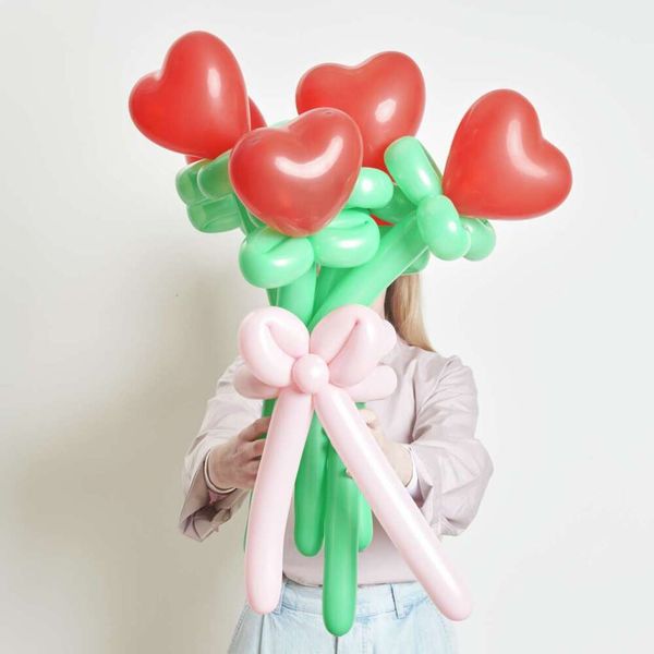 Produktbild: Ballonstrau&szlig; Herzen, Rot